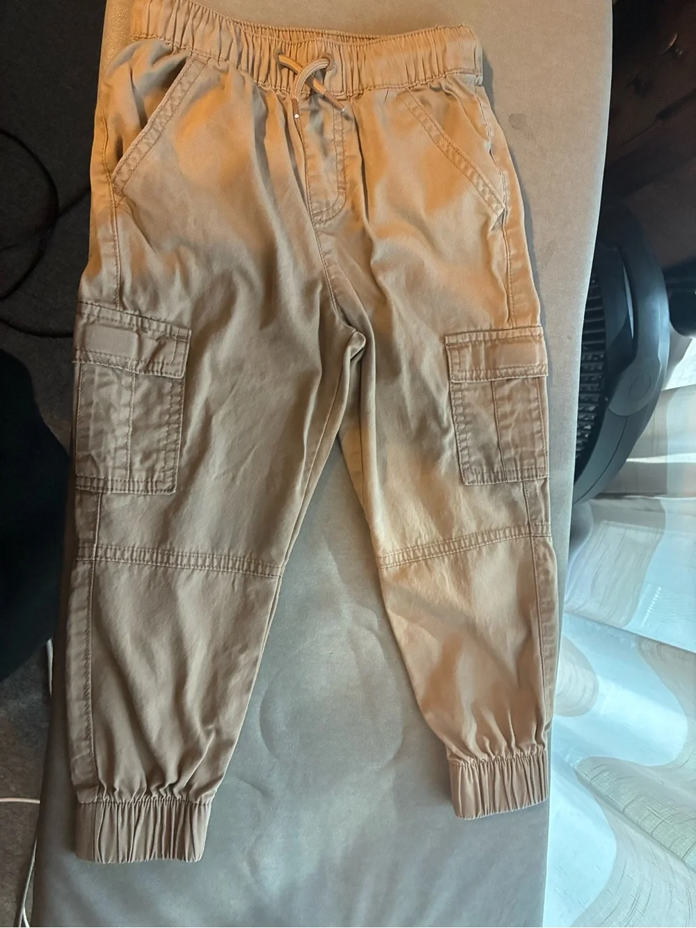 wonder nation Khaki Elastic Waist Pull-On Pants - Picture 1 of 3